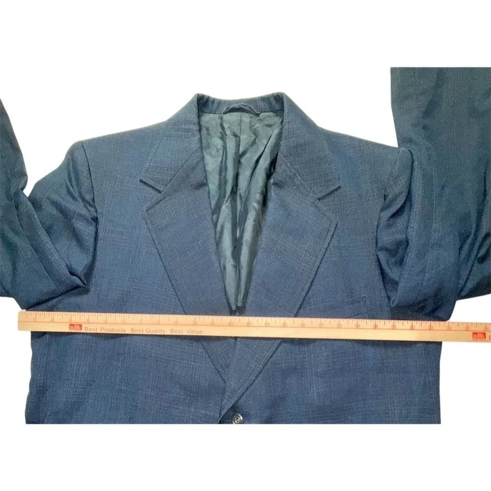 Anderson Little VTG Men's Blue‎ Wool Blazer L Old Money Thurston Howell corpcore